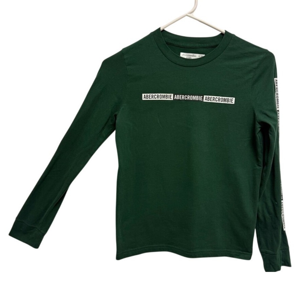 Abercrombie Kids Dark Green Long Sleeve Tee Size 9/10 boys